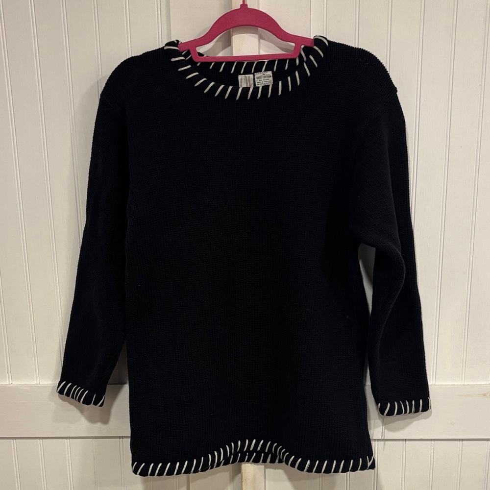 Clifford & Wills beautiful, Black & White, 100 % cotton Sweater size M